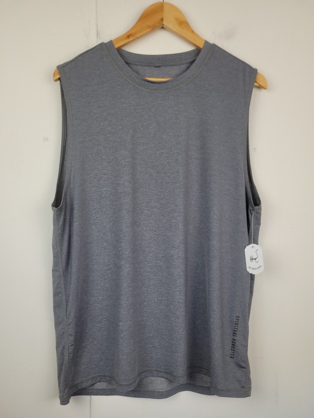 Spiritual Gangster Large Grey Active Tank Top